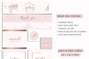 Rose Gold Etsy Shop Branding Kit, a Branding & Logo Template by Macarons and Mimosas (Thumbnail 6 of 9)