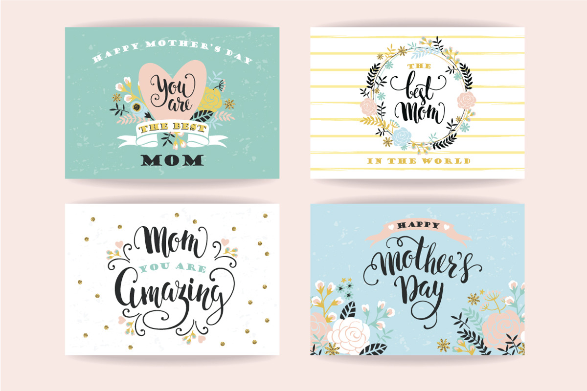 15 greeting cards for Mother's Day, a Card Template by Nadia Grapes (Photo 4 of 6)