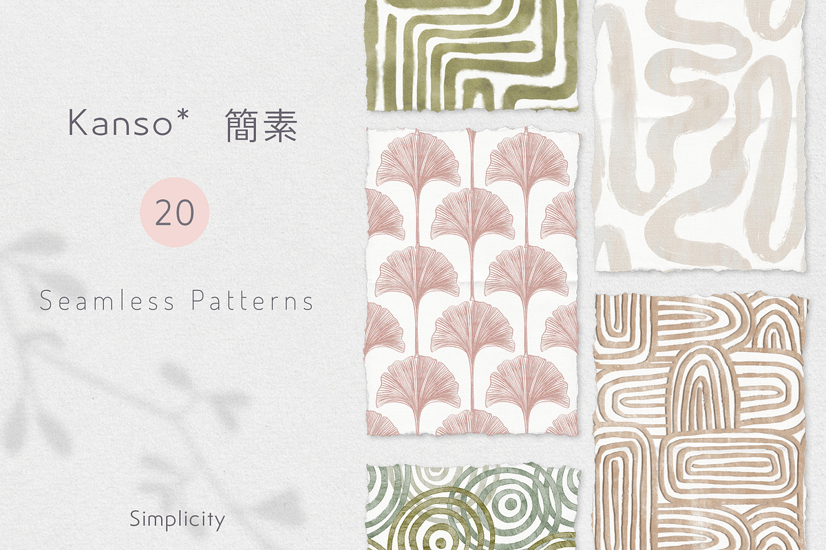 Kanso Japandi Organic Patterns, a Pattern Graphic by mila_leev (Photo 1 of 19)