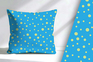 Lime Dots on Blue Seamless Repeat, a Pattern Graphic by Sharon Schwalbe