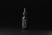 Black Dropper Bottle + Box Mockups, a Packaging Mockup by MockupFree.Net (Thumbnail 6 of 10)