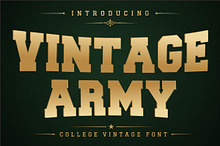 Vintage Army - College Font