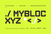 Mybloc Xyz, a Sans Serif Font by OWL KING (Thumbnail 1 of 10)