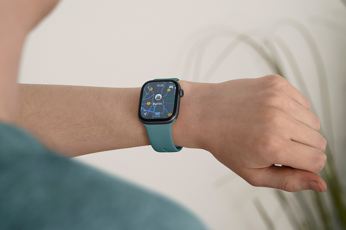 24 Watch Series 11 in Hand Mockups, a Wearable Device Mockup by Asylab (Photo 97 of 107)