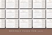 2025 CALENDAR CANVA TEMPLATE, a Stationery Template by The Little Lily Studio (Thumbnail 3 of 5)