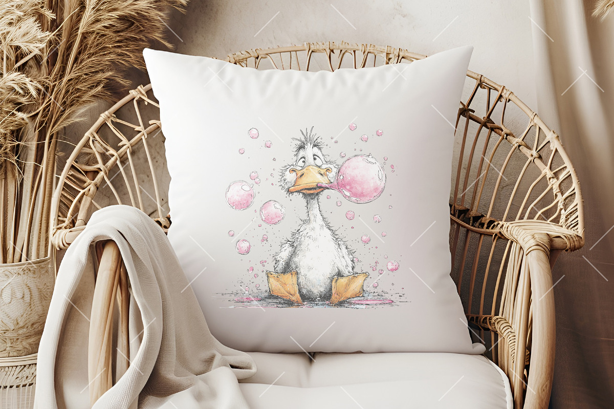 Whimsical Funny Duck Clipart, an Illustration by OK Design (Photo 5 of 6)
