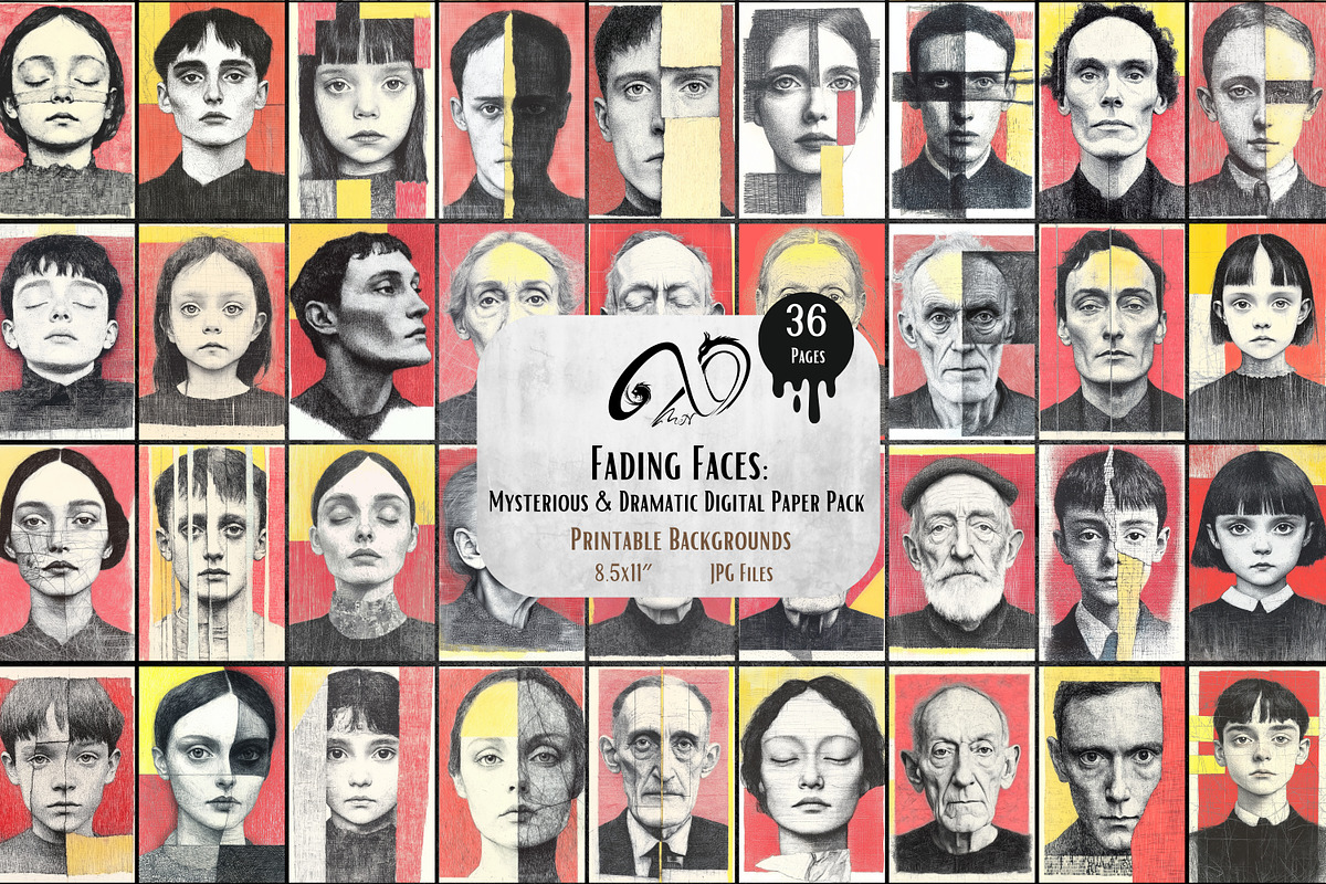 Fading Faces: Digital Paper, a Person Illustration by NiiiNArt ...