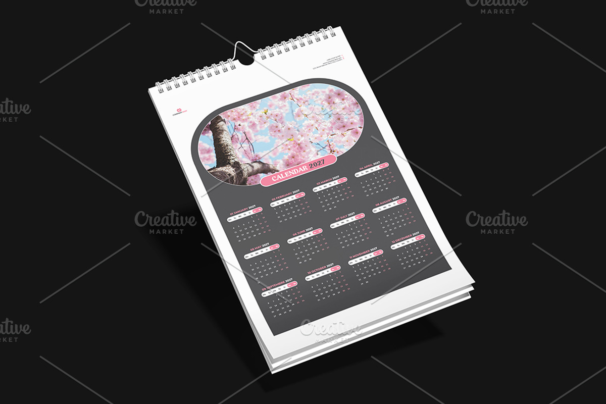 Wall Calendar 2027, an Object Graphic by Peacock_design (Photo 3 of 5)
