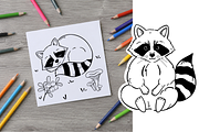 Hand-Drawn Raccoon Clipart PNG SVG, an Animal Illustration by ArtGiftsStudio (Thumbnail 2 of 5)