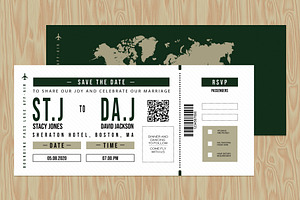 Passport Wedding Invitation