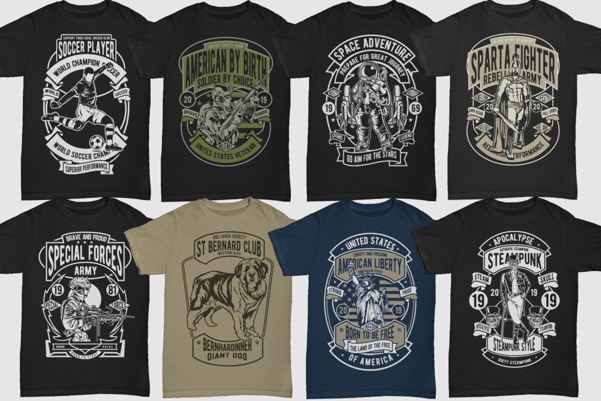 250 Retro Tshirt Designs Bundle #4, an Illustration by roach_graphic (Photo 30 of 34)