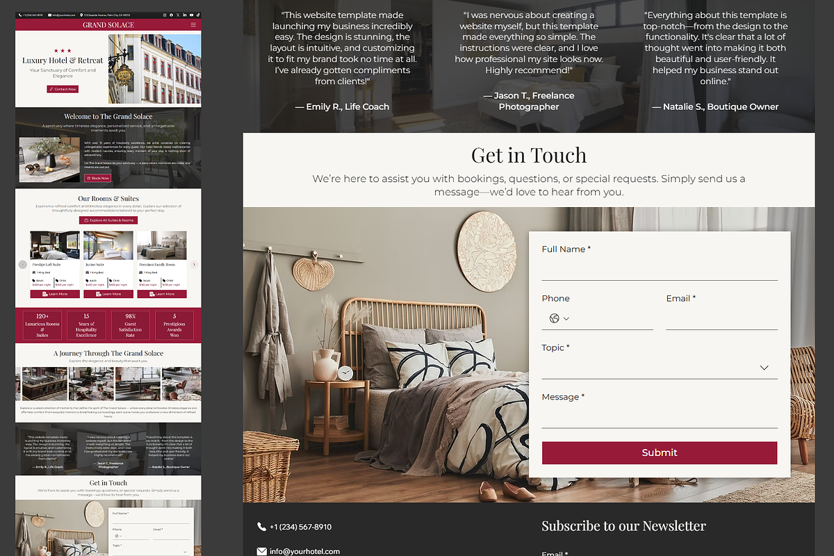 Hotel - Wix Studio Website preview 6