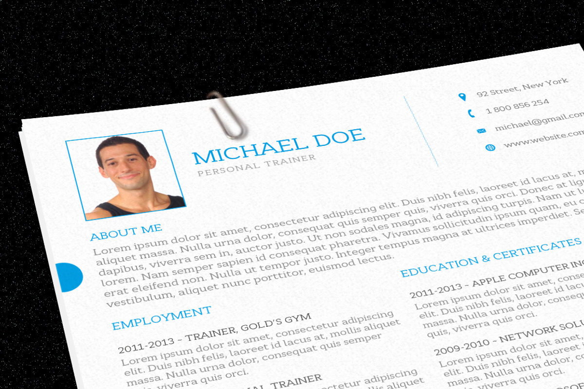 Personal Trainer Resume, a Resume Template by Imagine Design (Photo 1 of 3)