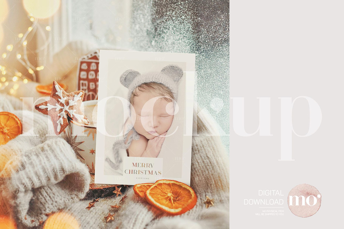 5x7 Christmas Card Mockup, a Product Mockup by MoMockups (Photo 1 of 5)