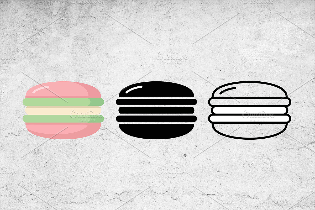 Macaron Icon Set Vector, an Outline Icon by Artonix (Photo 2 of 2)