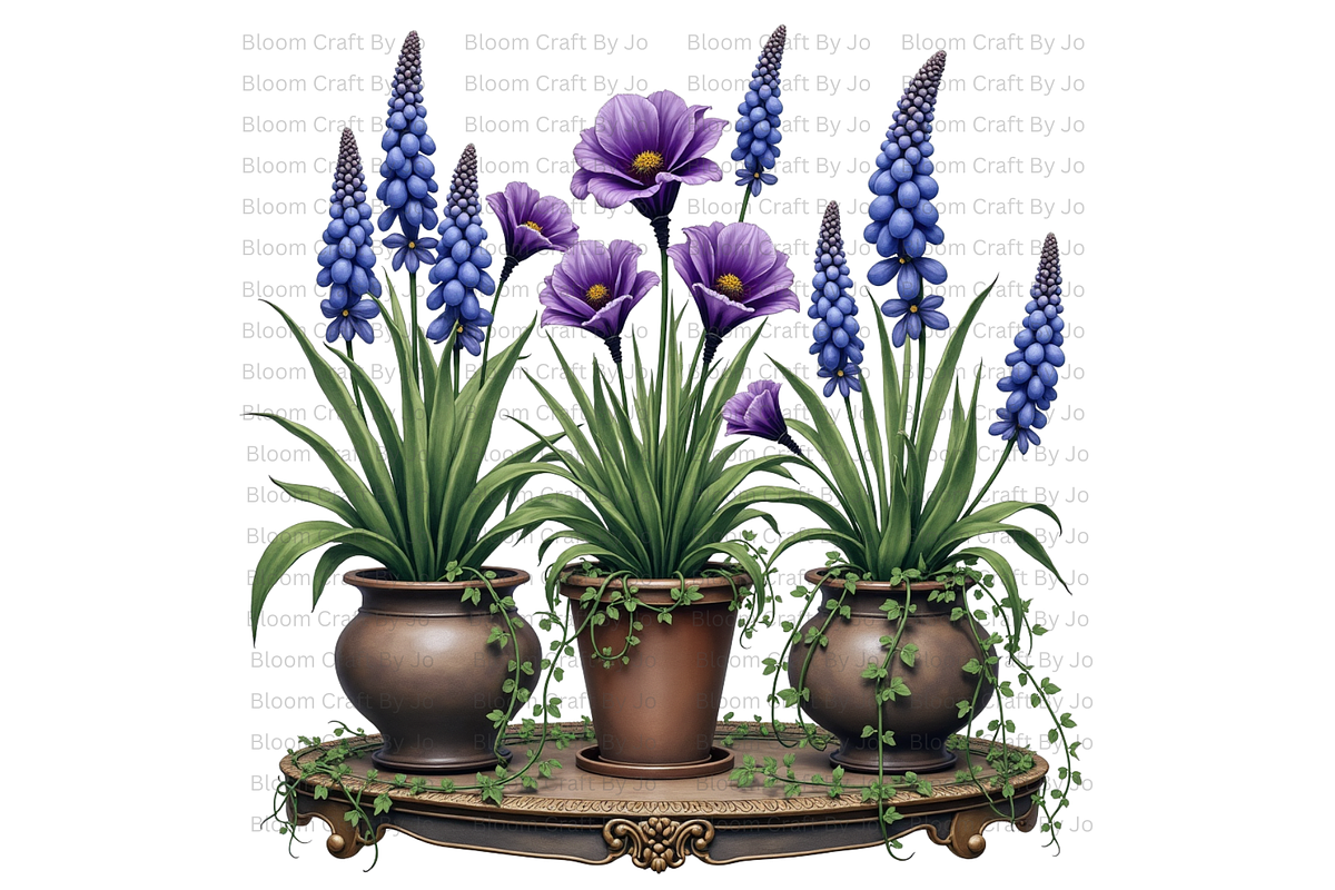 Potted Gothic Plants, a Decorative Illustration by Bloom Craft Creations (Photo 8 of 12)