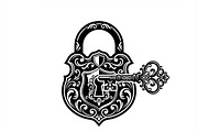 60 Ornate Key and Lock Silhouette, a Technology Illustration by Amazin_art (Thumbnail 15 of 21)