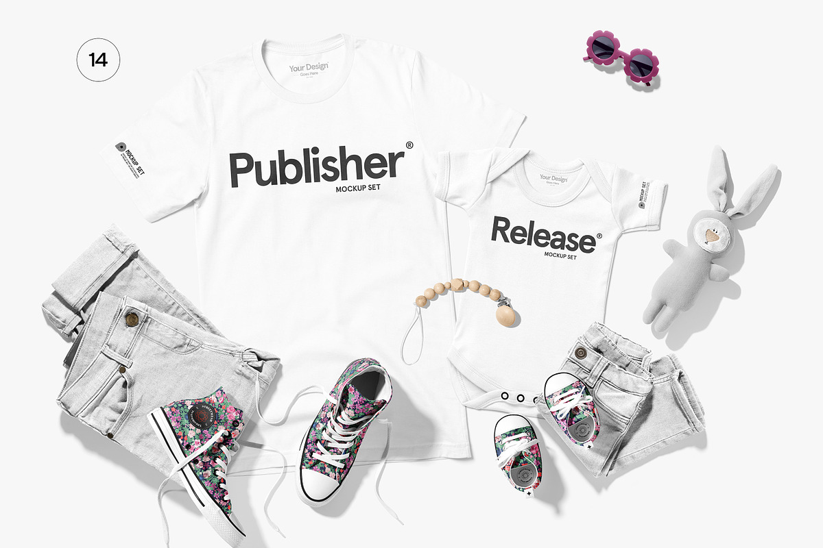 Bella Canvas 3001 Family Mockup Set, a Shirt Mockup by creatsy5 (Photo 21 of 24)