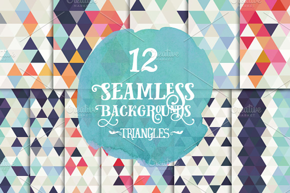 Seamless Digital paper Triangle preview 4