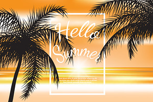 Summer Beach vector background