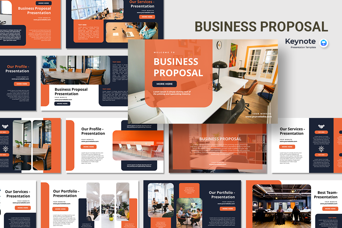 Business Proposal - Keynote Template, a Presentation Template by QR ...