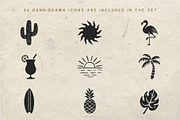 Tropical Icons Hand Drawn Graphics, an Icon by BirDIY Design (Thumbnail 3 of 10)