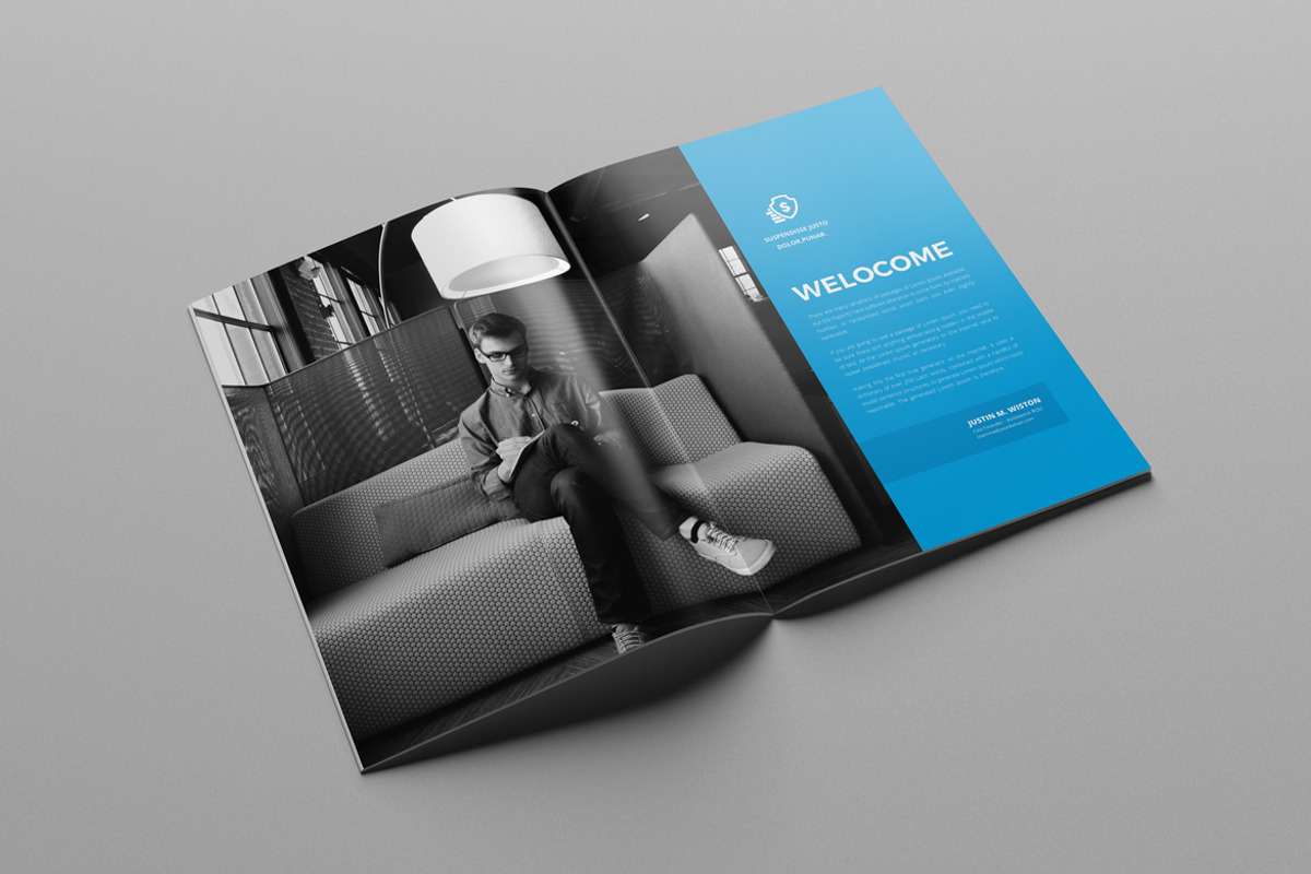 Clean & Modern Brochure | 3 Sizes, a Brochure Template by Pro-Gh (Photo 3 of 28)