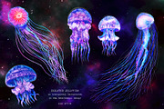 Jellyfish in the Galaxy Abstract set, a Texture Illustration by white angel arts (Thumbnail 8 of 16)