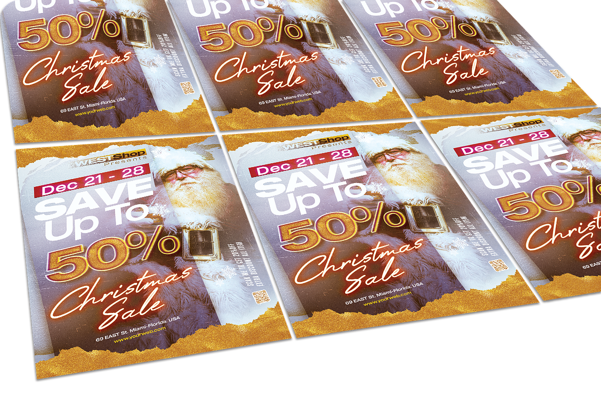 Christmas Sale Promo Event Flyer, a Flyer Template by regalDRAW (Photo 3 of 3)