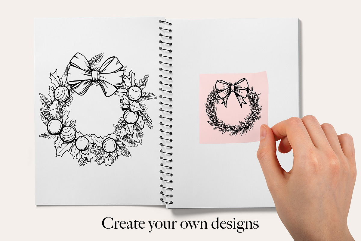 50 Christmas Wreath Procreate Stamps, a Brush Add-On by Procreate Sale (Photo 2 of 5)