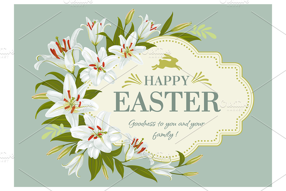 Easter Greeting Card Templates, a Card Template by Vector beauty (Photo 2 of 3)