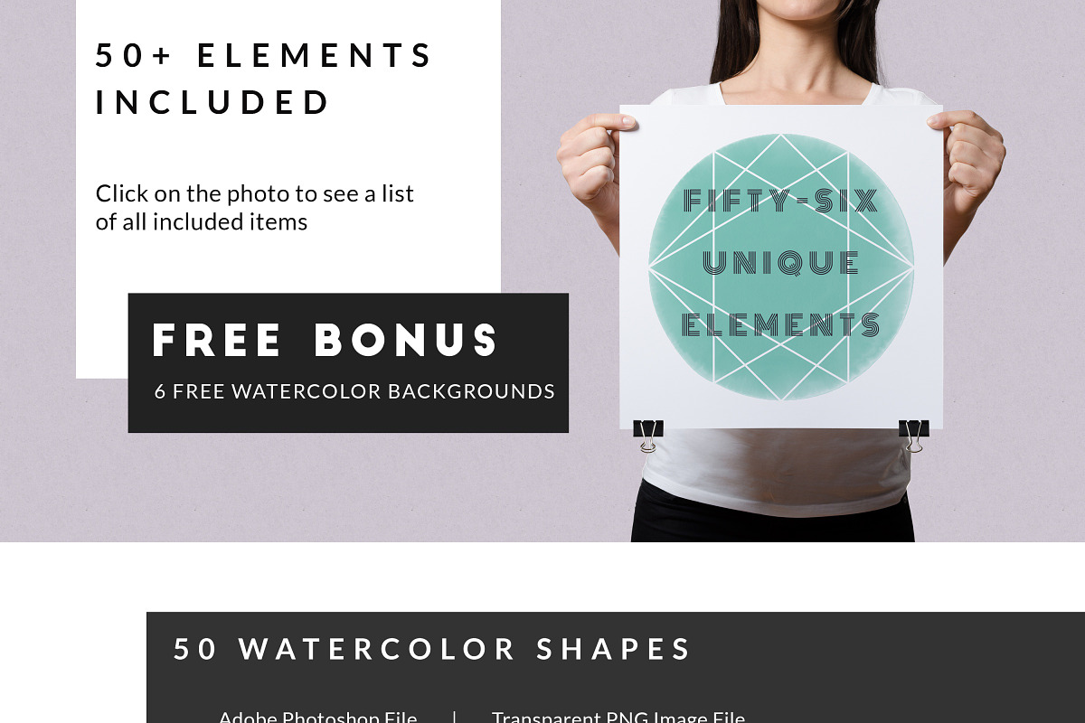Watercolor Geometric Design Kit II, an Object Graphic by Pixel Supplies (Photo 5 of 5)