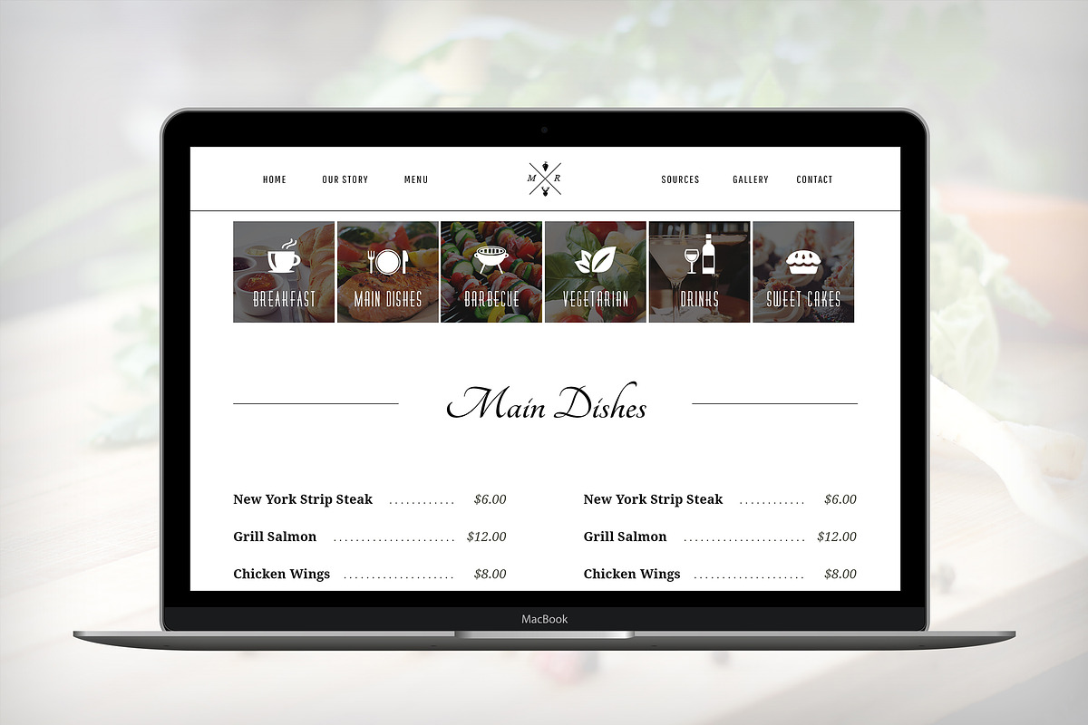 Gastro - Restaurant PSD Template, a Device Mockup by Michael Eleder Templates (Photo 4 of 5)