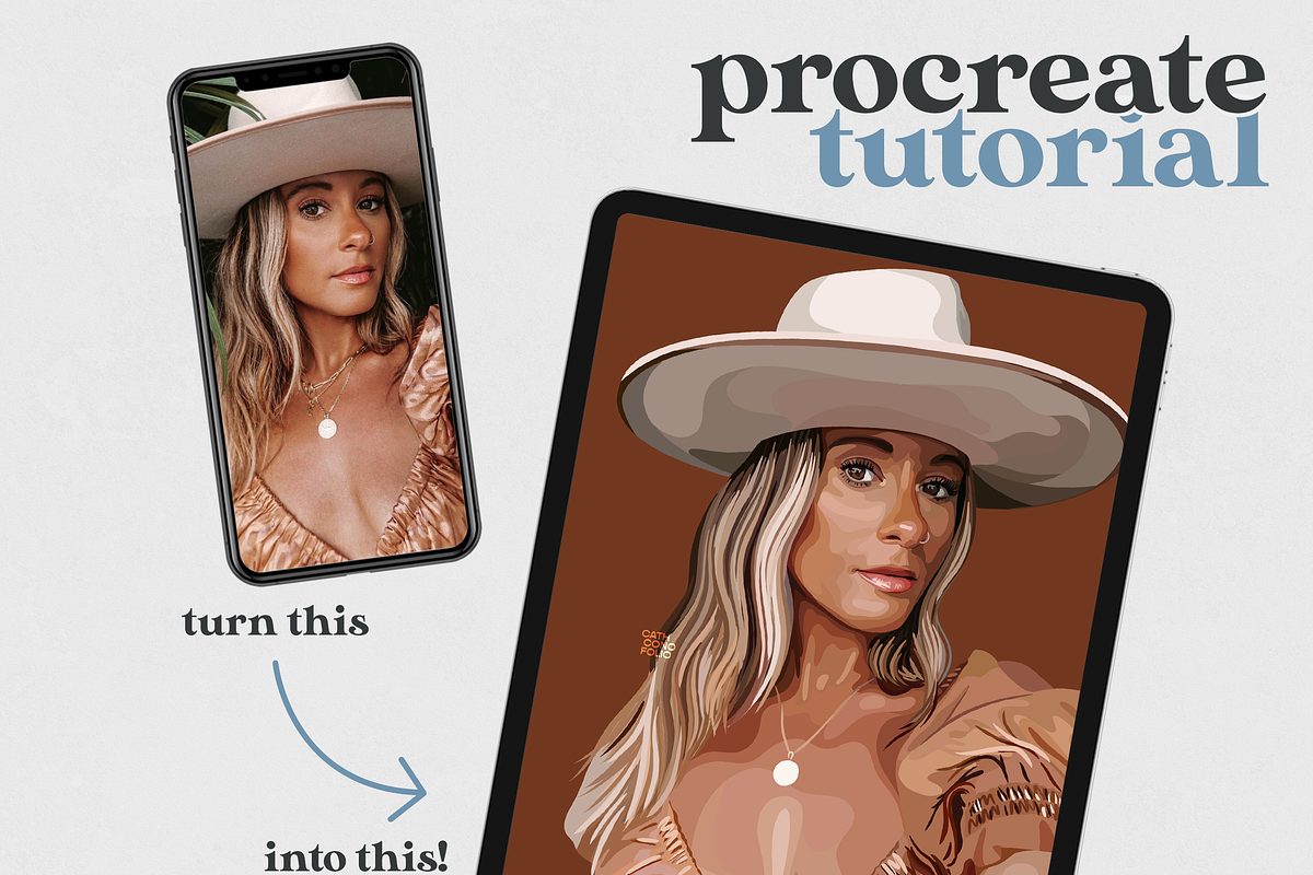 Procreate Illustration Tutorial, a Brush Add-On by cathconofolio