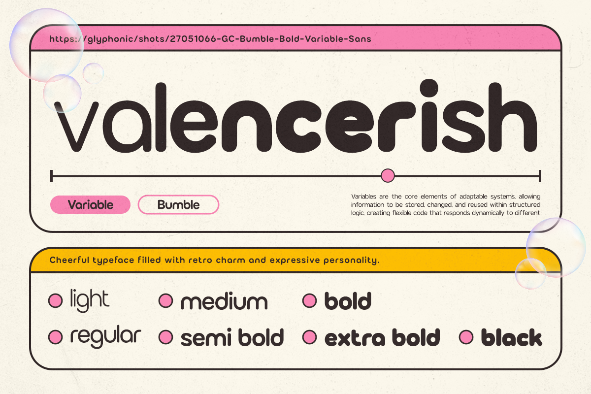 GC Bumble – Rounded Sans Display, a Sans Serif Font by Glyphonic (Photo 3 of 15)