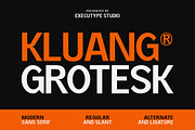 Kluang - Modern Sans Branding, a Font by executypeStudio (Thumbnail 1 of 11)