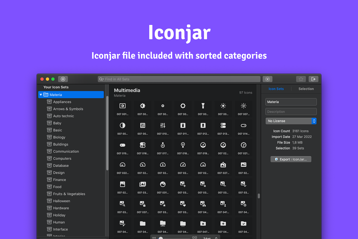 3161 Materia icons, a Solid Icon by Icojam store (Photo 2 of 4)