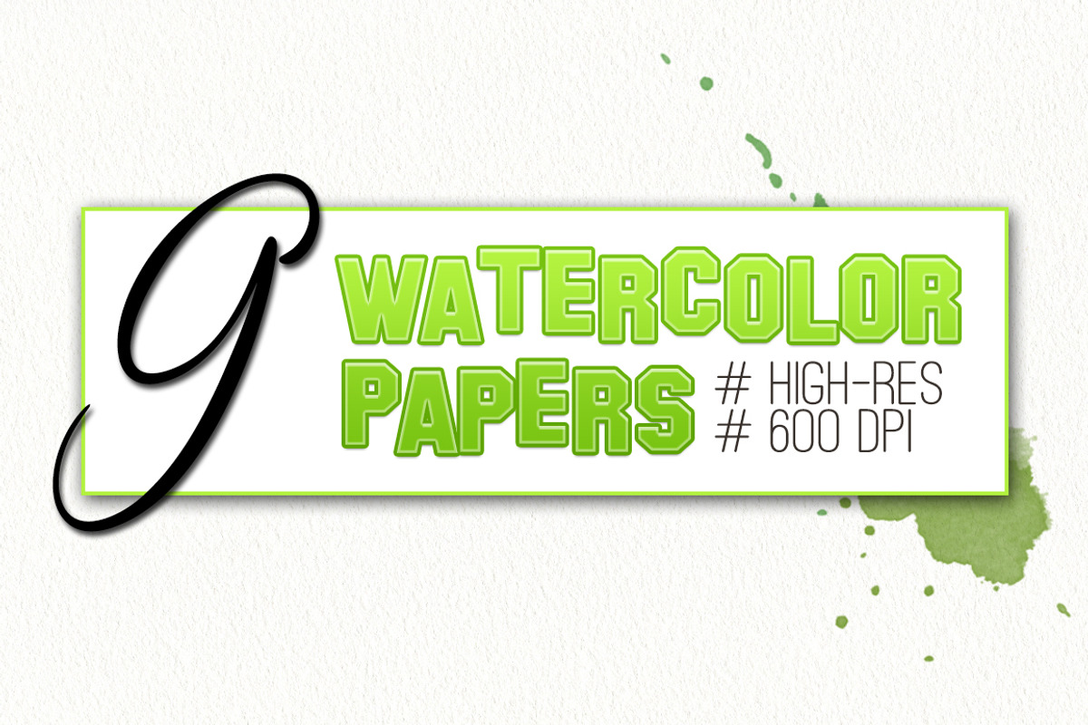 9 Watercolor Papers!, a Texture Graphic by Sandra Neuditschko (Photo 1 of 4)