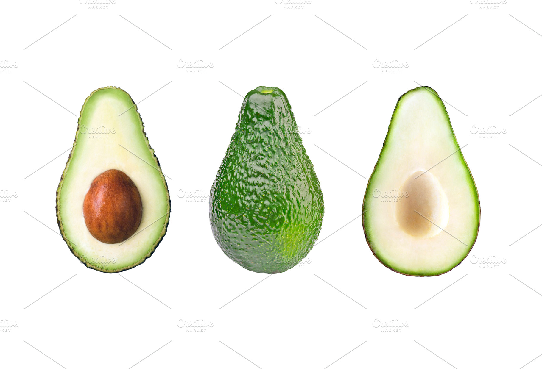 Avocado vegetable isolated on white, a Food & Drink Photo by BOOCYS