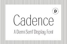 Cadence Demi-Serif Display Font