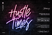 Hustle Times + Extras, a Script Font by Heybing Supply Co. (Thumbnail 1 of 10)