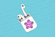 Cute Kawaii Shells Summer Character, a Seasonal Illustration by Palau (Thumbnail 7 of 12)