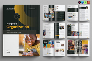 Nonprofit Org. Brochure Template, a Brochure Template by NorthPeak