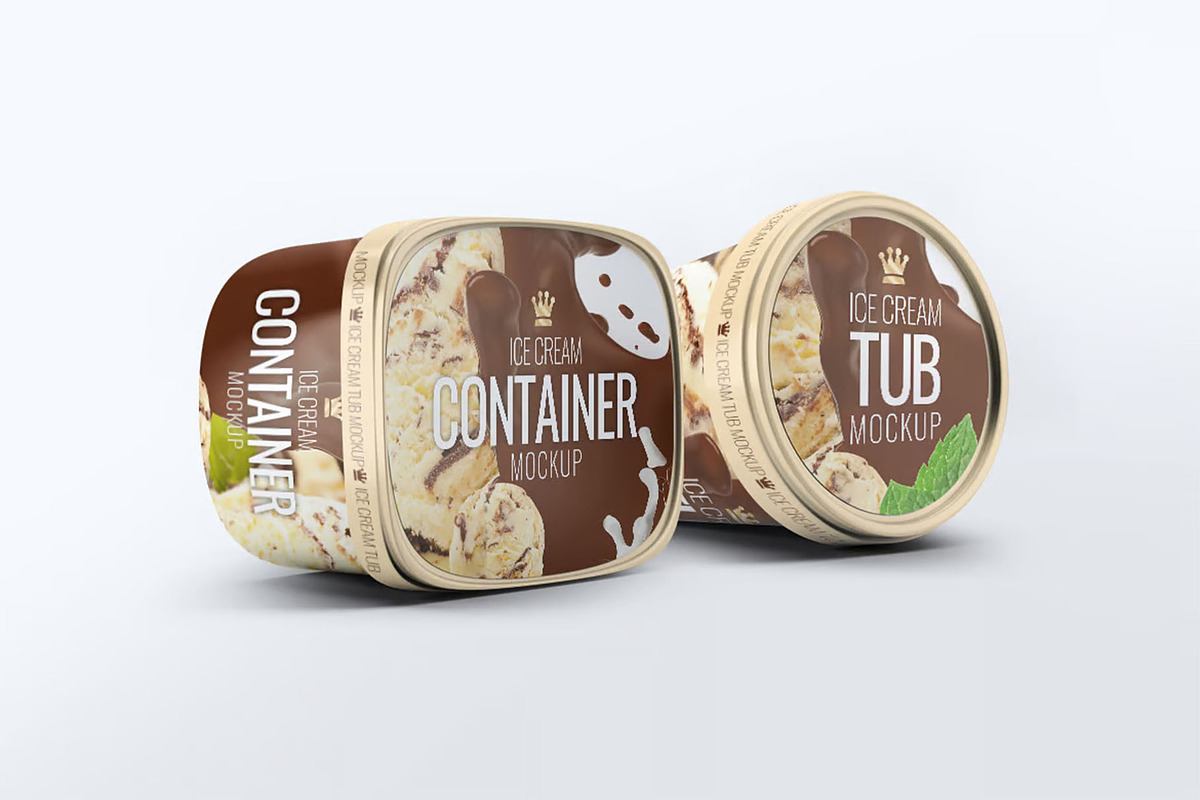 Ice Cream Packages Mock-Up Bundle, a Packaging Mockup by DesignRushMarket (Photo 6 of 6)