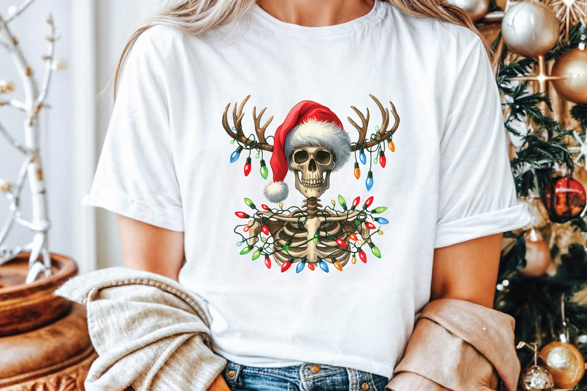 Christmas Skeletons Clipart Bundle, an Illustration by Libby Wishes (Photo 6 of 6)