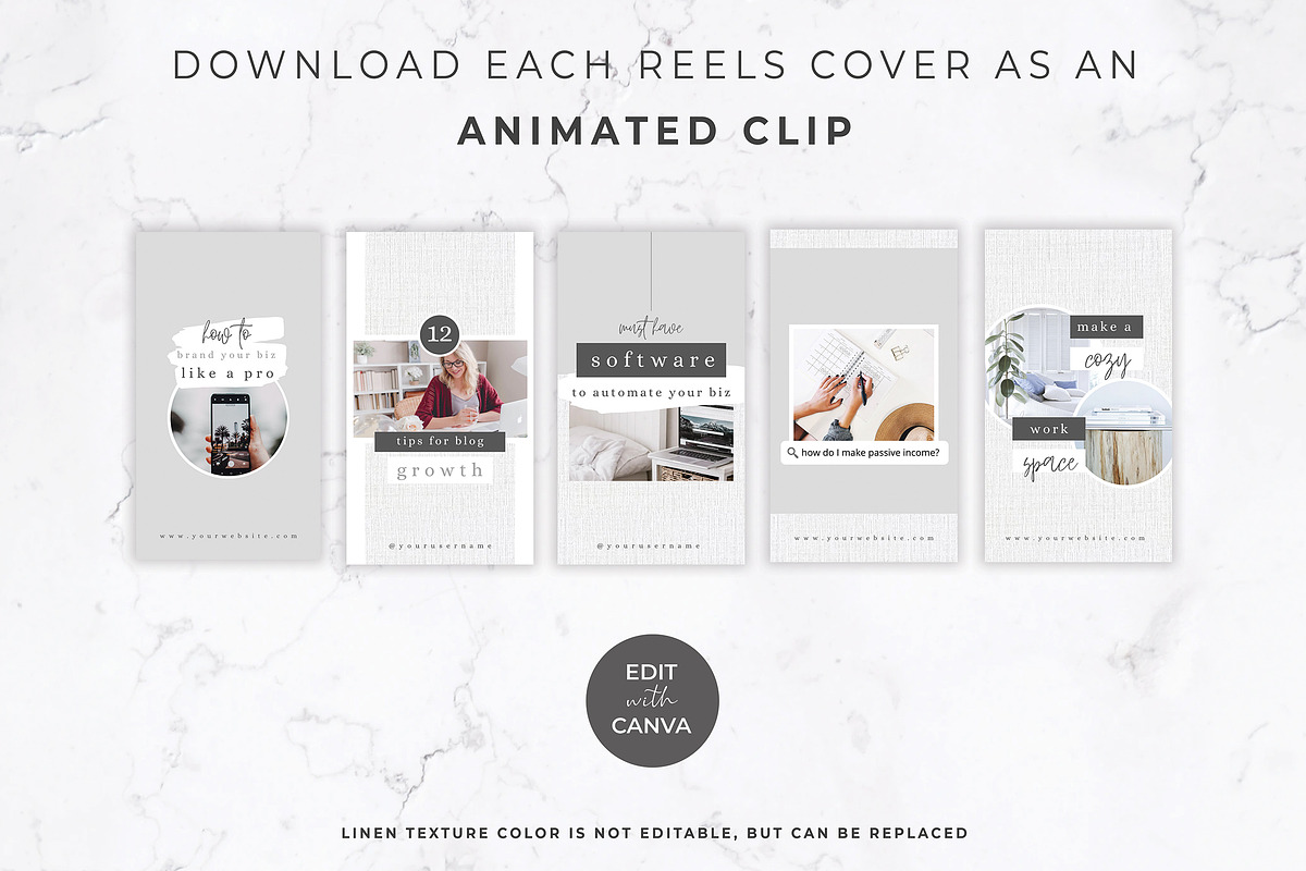 Instagram Reels Covers for Canva, a Social Media Template by Thirty One Palms Studio (Photo 3 of 6)