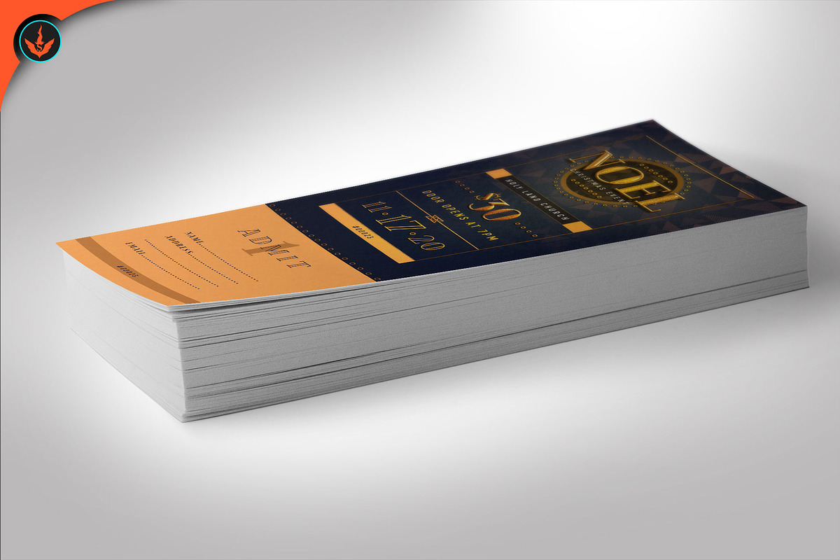 Art Deco Gala Ticket Template, a Templates & Theme by SeraphimChris (Photo 4 of 7)