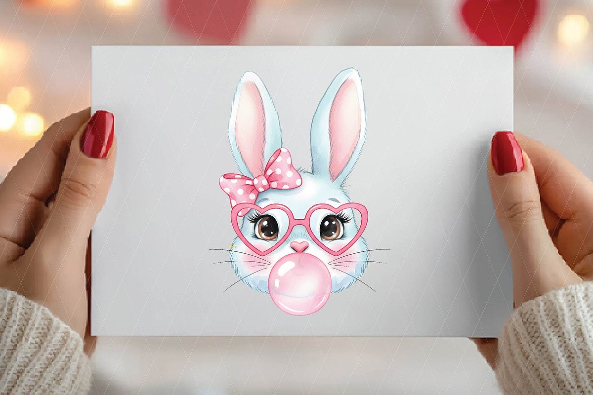 Coquette Easter Bunny Bubblegum Png, an Illustration by DreamPrint404 (Photo 3 of 6)