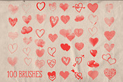 HEART BRUSHES +100 & FREE ELEMENTS, a Brush Add-On by Alexiva (Thumbnail 2 of 5)