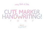 Cute Marker Handwriting Font, a Script Font by Arta's Workspace (Thumbnail 1 of 4)